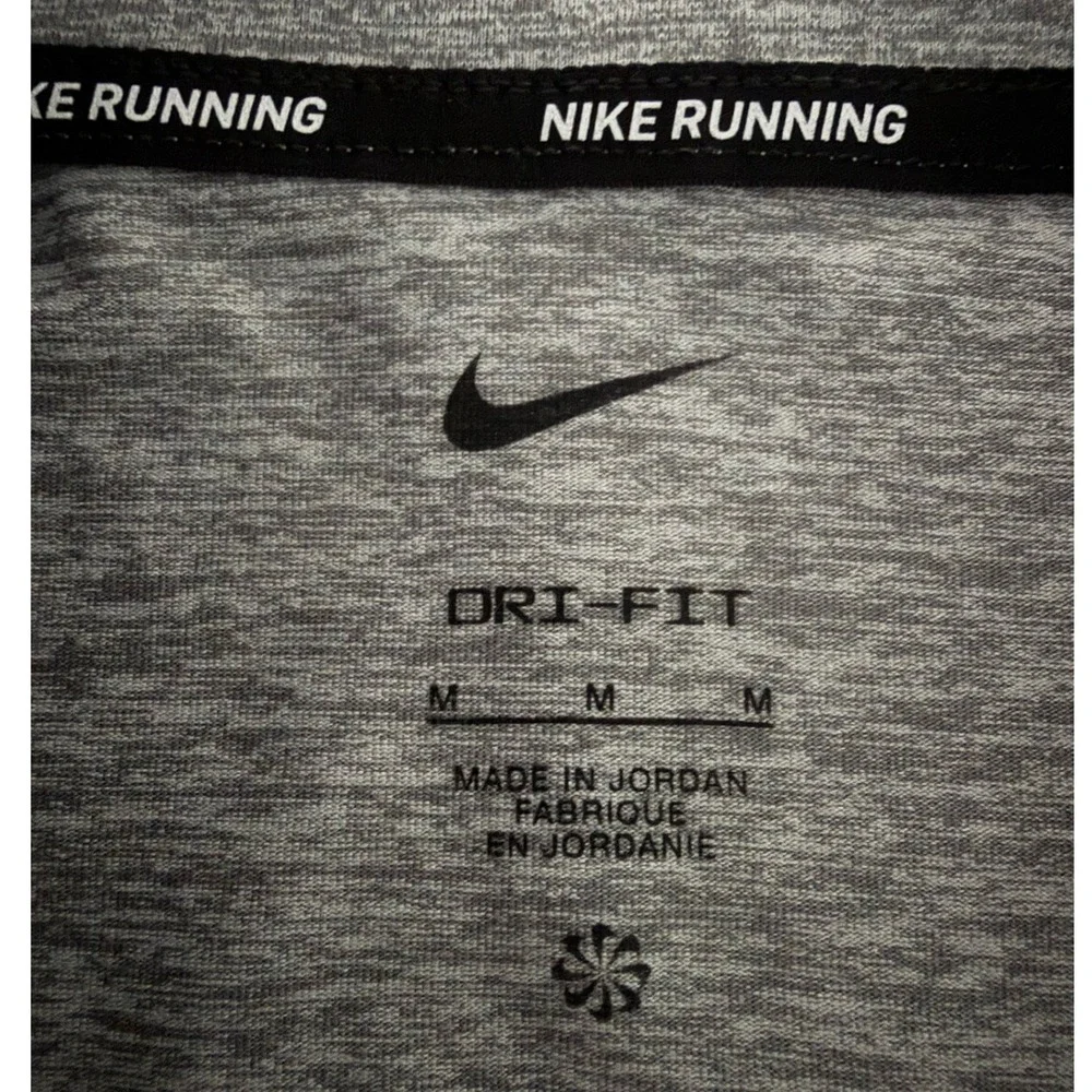 Nike Running Pacer Dri-FIT Women Grey Heather Quarter Zip Pullover CU3220-084 M
